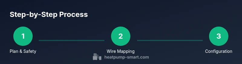Process diagram for wiring ecobee to heat pump