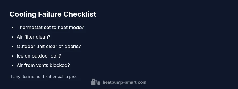 Checklist for troubleshooting heat pump cold-air issues