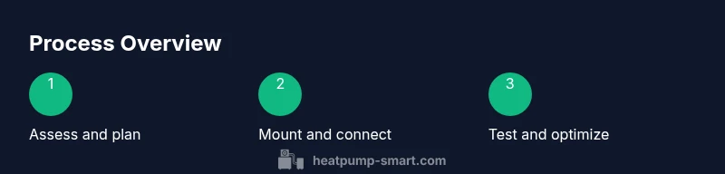 Process flow for pool heat pump installation