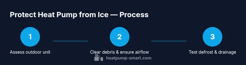 Process diagram for protecting heat pump from ice