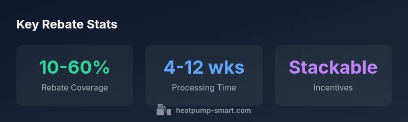 infographic showing rebate coverage, processing time, and stacking incentives