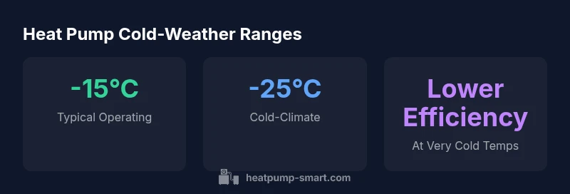Heat pump cold-weather ranges infographic