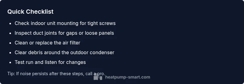 Checklist: Troubleshooting heat pump noise inside the house